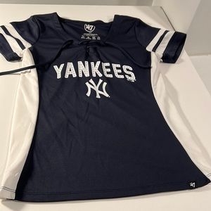 Women’s New York Yankees MLB Sexy Fitted Jersey Top by 47